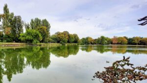 Goldener Herbst am Cseke-See und in dem Englischen Garten in Tata